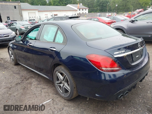 2020 Mercedes-Benz C 43 AMG with VIN W1KWF6EB0LR596187, listed as a IAAI auction lot 42644855 with 64,260 mi miles and . Bid and sale history available at DreamBid. Image 3.