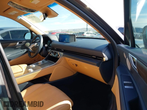 2023 Genesis GV80 with VIN KMUHBDSB2PU110812, listed as a IAAI auction lot 40743556 with 38,219 mi miles and . Bid and sale history available at DreamBid. Image 5.