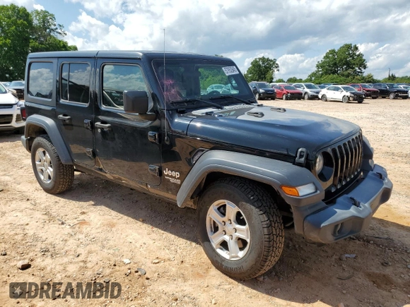 2019 Jeep Wrangler Unlimited Sport S с VIN 1C4HJXDGXKW610844, выставлен на аукционе Copart как лот 57952945 с пробегом 62 171 миль миль и Списание • Salvage title. История ставок и продаж доступна на DreamBid. Изображение 4.