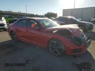 2018 Audi S4 Premium Plus with VIN WAUB4AF45JA164320, listed as a Copart auction lot 74092004 with 40,680 mi miles and Salvage Title. Bid and sale history available at carsss.com. Image 4.
