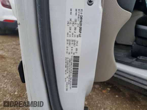 2014 Ram Cargo Van Tradesman with VIN 2C4JRGAG1ER316163, listed as a Copart auction lot 66036454 with Not Provided miles and Salvage Title. Bid and sale history available at DreamBid. Image 13.