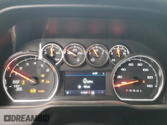2021 Chevrolet Silverado 1500 RST with VIN 1GCRYEEK3MZ121582, listed as a Copart auction lot 74983994 with 47,459 mi miles and Non Repairable. Bid and sale history available at DreamBid. Image 9.