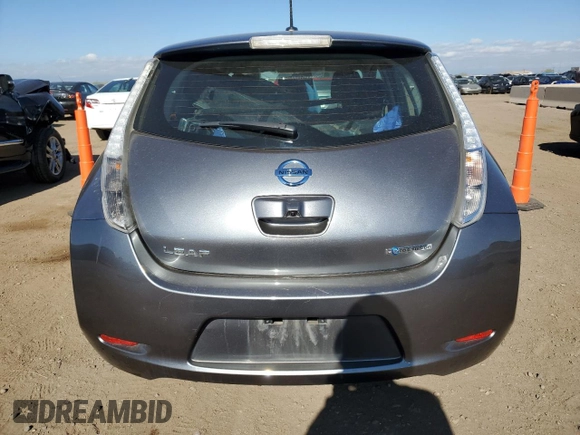 2015 Nissan LEAF S with VIN 1N4AZ0CP7FC313174, listed as a Copart auction lot 54276145 with 91,867 mi miles and Salvage Title. Bid and sale history available at DreamBid. Image 6.