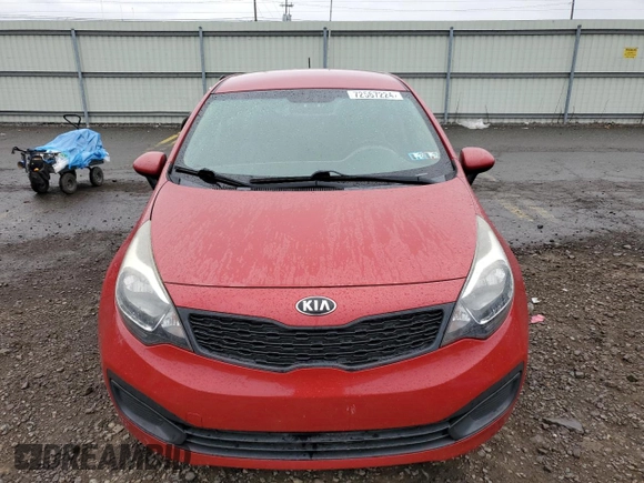 2015 Kia Rio LX with VIN KNADM4A38F6507494, listed as a Copart auction lot 72567224 with 93,456 mi miles and Salvage Title. Bid and sale history available at carsss.com. Image 5.