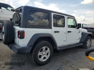 2020 Jeep Wrangler Unlimited Sport S with VIN 1C4HJXDG7LW144226, listed as a Copart auction lot 65087935 with 77,815 mi miles and Salvage title. Bid and sale history available at DreamBid. Image 3.