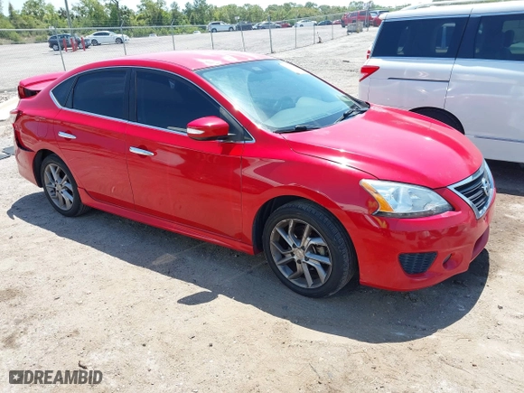 2015 Nissan Sentra S with VIN 3N1AB7AP0FY293287, listed as a IAAI auction lot 42022416 with 122,695 mi miles. Bid and sale history available at carsss.com. Image 1.