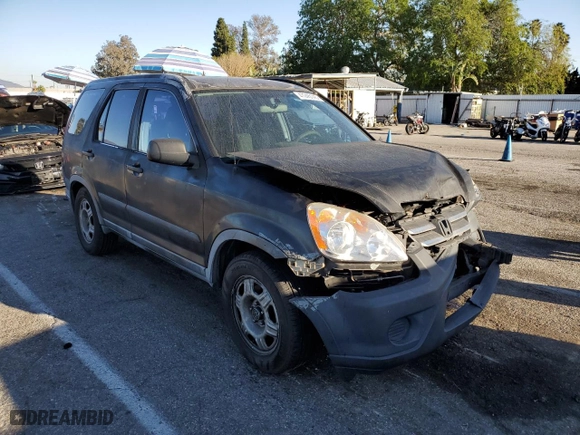 2005 Honda CR-V LX with VIN JHLRD685X5C007741, listed as a Copart auction lot 47245145 with 193,528 mi miles and Salvage Title. Bid and sale history available at carsss.com. Image 4.