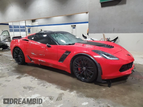 2015 Chevrolet Corvette Z06 3LZ with VIN 1G1YT2D6XF5601487, listed as a Copart auction lot 84813654 with 0 mi miles and Salvage Title. Bid and sale history available at carsss.com. Image 4.