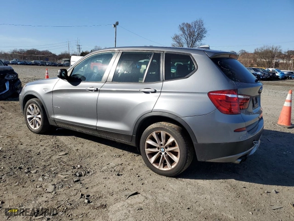 2013 BMW X3 xDrive28i with VIN 5UXWX9C51D0A28124, listed as a Copart auction lot 50106155 with 140,699 mi miles and Clean Title. Bid and sale history available at carsss.com. Image 2.