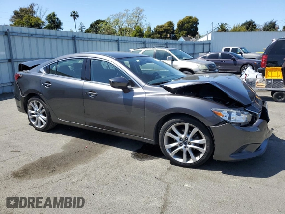2017 Mazda 6 Touring with VIN JM1GL1V56H1121184, listed as a Copart auction lot 51608785 with 103,557 mi miles and Salvage Title. Bid and sale history available at DreamBid. Image 4.
