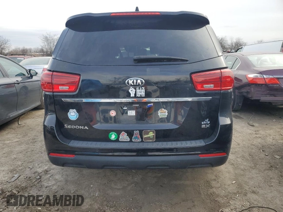 2019 Kia Sedona EX with VIN KNDMB5C19K6517665, listed as a Copart auction lot 85963624 with 102,400 mi miles and Clean Title. Bid and sale history available at carsss.com. Image 6.