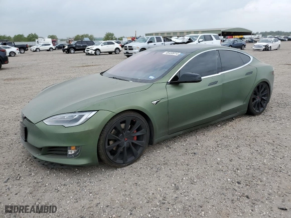 2019 Tesla Model S 100D with VIN 5YJSA1E41KF306376, listed as a Copart auction lot 46453614 with 0 miles and Salvage Title. Bid and sale history available at carsss.com. Image 1.