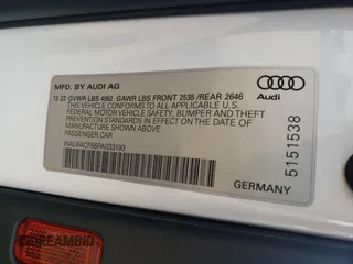 2023 Audi A5 Sportback S line Premium Plus with VIN WAUFACF56PA033193, listed as a Copart auction lot 58097893 with 2,517 mi miles. Bid and sale history available at carsss.com. Image 12.