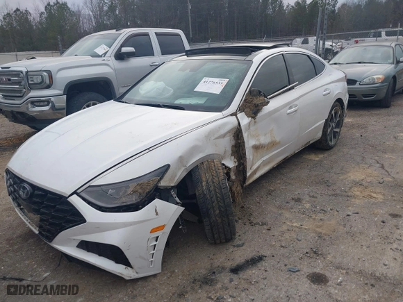 2022 Hyundai Sonata SEL Plus with VIN KMHL44J20NA224617, listed as a IAAI auction lot 41276535 with 50,563 mi miles. Bid and sale history available at carsss.com. Image 6.