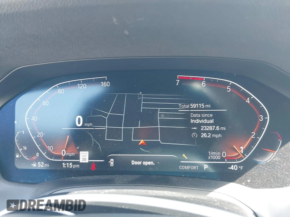 2019 BMW 3 Series 330i with VIN WBA5R1C51KFH09402, listed as a IAAI auction lot 41869138 with 59,115 mi miles and . Bid and sale history available at DreamBid. Image 7.