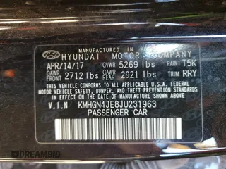 2018 Genesis G80 3.8L with VIN KMHGN4JE8JU231963, listed as a Copart auction lot 77375914 with 86,227 mi miles and Salvage Title. Bid and sale history available at carsss.com. Image 12.