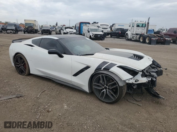 2014 Chevrolet Corvette Z51 1LT z VIN 1G1YH2D77E5102297, wystawiony jako Copart lot #82313414 z przebiegiem 44 124 mil mil oraz Szkoda całkowita • Salvage title. Historia ofert i sprzedaży dostępna na DreamBid. Obrazek 4.