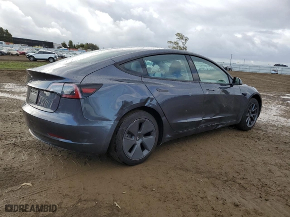 2023 Tesla Model 3 with VIN 5YJ3E1EA3PF697049, listed as a Copart auction lot 50838675 with 12,373 mi miles and Salvage Title. Bid and sale history available at carsss.com. Image 3.