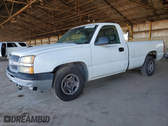 2004 Chevrolet Silverado 1500 Work Truck with VIN 1GCEC14X54Z180183, listed as a Copart auction lot 44000635 with 0 mi miles and Salvage Title. Bid and sale history available at carsss.com. Image 1.