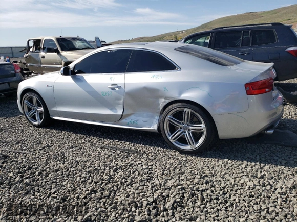 2014 Audi S5 Premium Plus with VIN WAUCGAFR7EA026615, listed as a Copart auction lot 55121824 with 17,817 mi miles and Salvage Title. Bid and sale history available at carsss.com. Image 2.