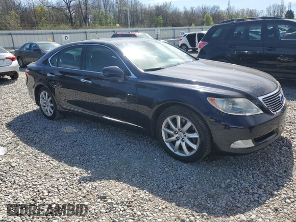 2009 Lexus LS 460 with VIN JTHBL46F495086267, listed as a Copart auction lot 50004355 with 114,937 mi miles and Salvage Title. Bid and sale history available at DreamBid. Image 4.