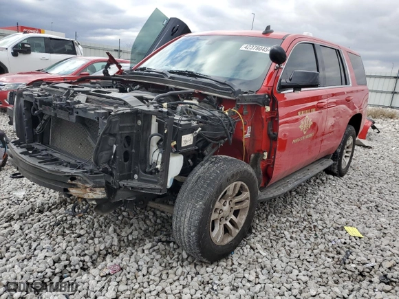 2016 Chevrolet Tahoe Commercial with VIN 1GNSKFEC6GR335043, listed as a Copart auction lot 42378045 with 114,690 mi miles and Salvage Title. Bid and sale history available at carsss.com. Image 1.