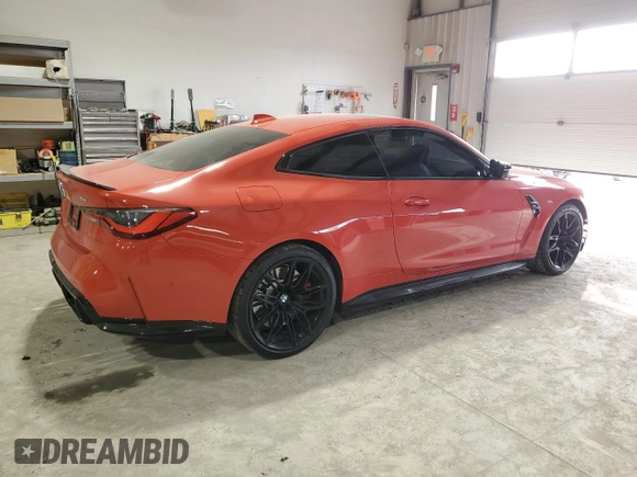 2021 BMW M4 with VIN WBS53AZ09MCG52217, listed as a Copart auction lot 42473044 with 49,235 mi miles. Bid and sale history available at carsss.com. Image 3.