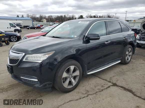 2015 Acura MDX with VIN 5FRYD4H28FB017710, listed as a Copart auction lot 48606695 with 97,143 mi miles and Salvage title. Bid and sale history available at DreamBid. Image 1.