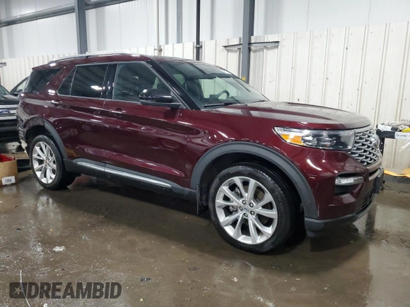 2022 Ford Explorer Platinum with VIN 1FM5K8HW4NNA06011, listed as a Copart auction lot 84296524 with 51,429 mi miles and Salvage Title. Bid and sale history available at carsss.com. Image 4.