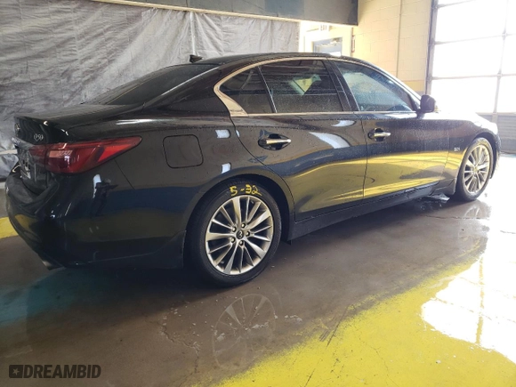 2019 Infiniti Q50 3.0t LUXE with VIN JN1EV7AP5KM542916, listed as a Copart auction lot 48954305 with 63,315 mi miles and Clean Title. Bid and sale history available at carsss.com. Image 3.