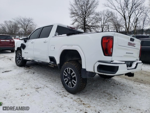 2021 GMC Sierra 2500HD AT4 with VIN 1GT49PEY4MF112141, listed as a Copart auction lot 88981925 with 95,803 mi miles and Salvage Title. Bid and sale history available at carsss.com. Image 2.