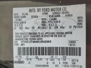 2006 Ford Explorer Eddie Bauer with VIN 1FMEU74846UB42965, listed as a Copart auction lot 60403425 with 140,327 mi miles and Clean title. Bid and sale history available at DreamBid. Image 13.