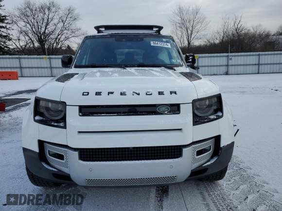 2022 Land Rover Defender S with VIN SALEJERX5N2078150, listed as a Copart auction lot 86412374 with 33,768 mi miles and Salvage title. Bid and sale history available at DreamBid. Image 5.
