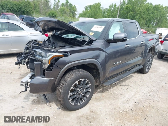 2025 Toyota Tundra Limited with VIN 5TFJA5DB2SX257293, listed as a IAAI auction lot 42742408 with 7,629 mi miles and . Bid and sale history available at DreamBid. Image 17.