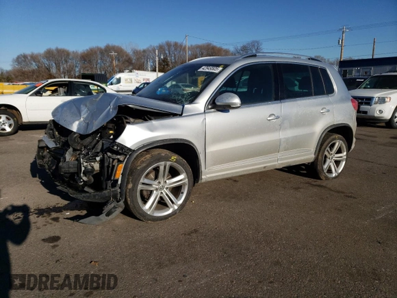 2016 Volkswagen Tiguan R-Line with VIN WVGBV7AX9GW082750, listed as a Copart auction lot 42949505 with 106,243 mi miles and Salvage Title. Bid and sale history available at DreamBid. Image 1.