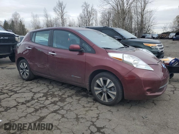 2016 Nissan LEAF SV with VIN 1N4BZ0CP8GC303355, listed as a Copart auction lot 48163075 with 67,665 mi miles and Salvage Title. Bid and sale history available at carsss.com. Image 4.