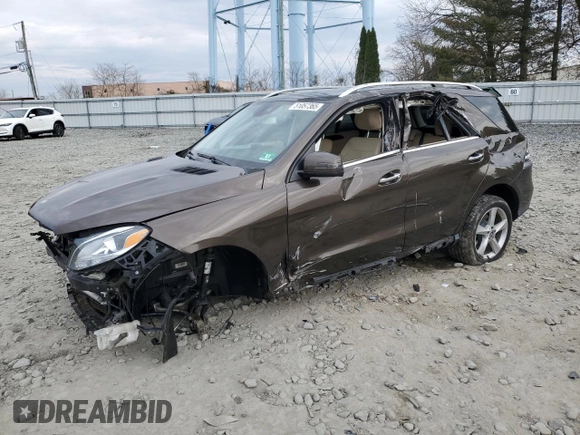2018 Mercedes-Benz GLE 350 with VIN 4JGDA5HB8JB123631, listed as a Copart auction lot 51057365 with 58,806 mi miles and Salvage Title. Bid and sale history available at DreamBid. Image 1.