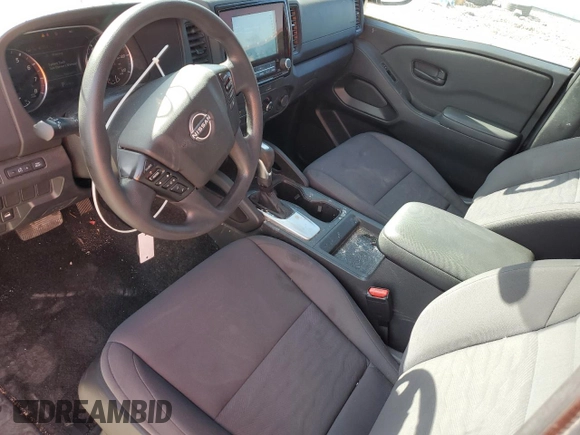 2022 Nissan Frontier S with VIN 1N6ED1CM2NN654715, listed as a Copart auction lot 57375475 with 38,432 mi miles and Salvage title. Bid and sale history available at DreamBid. Image 8.