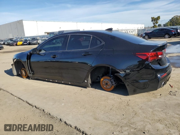2019 Acura TLX w/A-Spec Pkg with VIN 19UUB1F65KA003343, listed as a Copart auction lot 87400384 with 0 mi miles and Salvage Title. Bid and sale history available at carsss.com. Image 2.