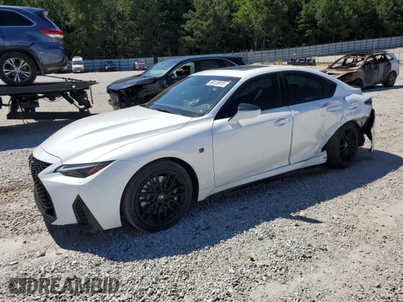 2023 Lexus IS 500 F Sport Performance with VIN JTHAP1D28P5003984, listed as a Copart auction lot 58120915 with 34,337 mi miles and Salvage title. Bid and sale history available at DreamBid. Image 1.