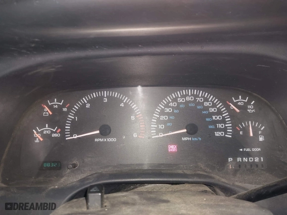 2000 Dodge Ram 1500 Work Special with VIN 1B7HC16XXYS595802, listed as a IAAI auction lot 41389779 with 88,323 mi miles. Bid and sale history available at carsss.com. Image 7.