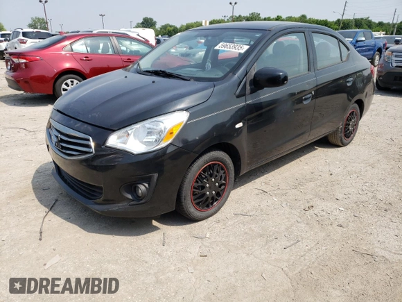 2017 Mitsubishi Mirage ES with VIN ML32F3FJ3HHF14887, listed as a Copart auction lot 59653935 with 115,787 mi miles and Clean title. Bid and sale history available at DreamBid. Image 1.