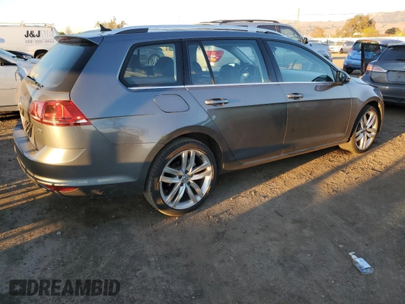 2015 Volkswagen Golf SportWagen TDI SEL with VIN 3VWCA7AU2FM503813, listed as a Copart auction lot 83393124 with 143,850 mi miles and Salvage Title. Bid and sale history available at carsss.com. Image 3.