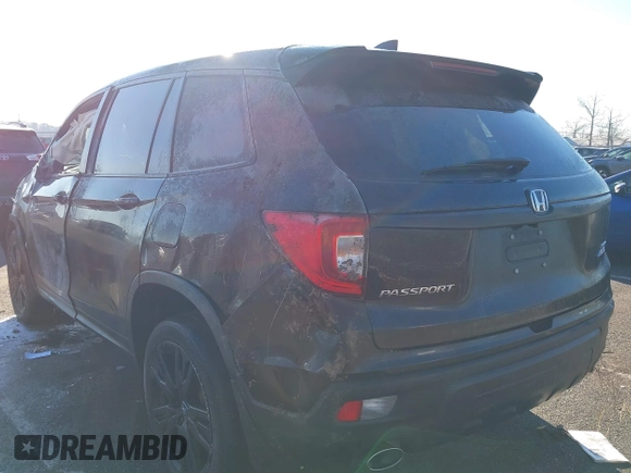 2021 Honda Passport Sport with VIN 5FNYF8H25MB030432, listed as a IAAI auction lot 41184469 with 44,315 mi miles and . Bid and sale history available at DreamBid. Image 3.