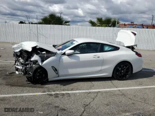 2022 BMW 8 Series 840i with VIN WBAAE2C09NCK22150, listed as a Copart auction lot 51147743 with 0 mi miles and Salvage Title. Bid and sale history available at carsss.com. Image 1.