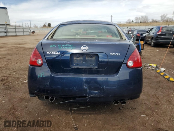 2006 Nissan Maxima 3.5 SL with VIN 1N4BA41E76C827143, listed as a Copart auction lot 49789485 with 116,918 mi miles and Salvage Title. Bid and sale history available at carsss.com. Image 6.