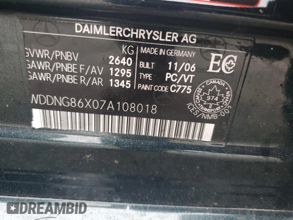 2007 Mercedes-Benz S 550 z VIN WDDNG86X07A108018, wystawiony jako Copart lot #57349965 z przebiegiem Nie podano mil oraz Czysty tytuł • Clean title. Historia ofert i sprzedaży dostępna na DreamBid. Obrazek 12.