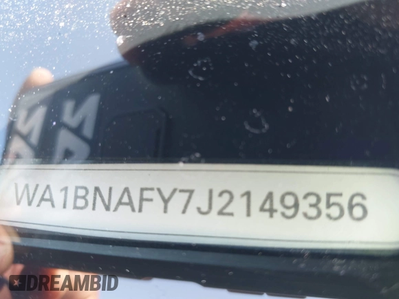 2018 Audi Q5 Premium Plus z VIN WA1BNAFY7J2149356, wystawiony jako IAAI lot #41851706 z przebiegiem 134 874 mil mil oraz . Historia ofert i sprzedaży dostępna na DreamBid. Obrazek 9.