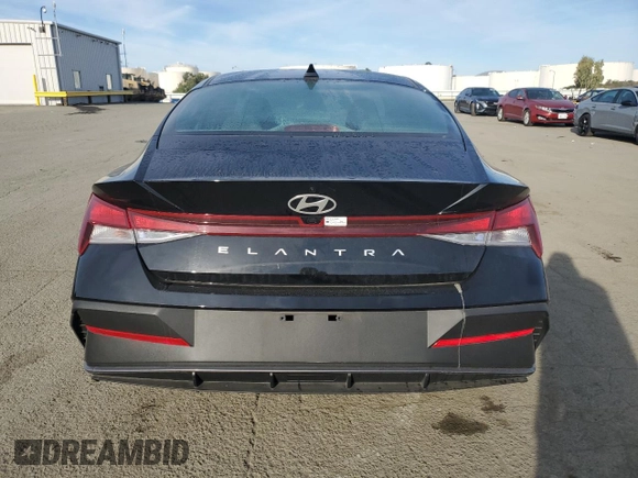 2024 Hyundai Elantra SEL with VIN KMHLM4DG2RU746211, listed as a Copart auction lot 47227095 with 4,622 mi miles and Salvage Title. Bid and sale history available at DreamBid. Image 6.