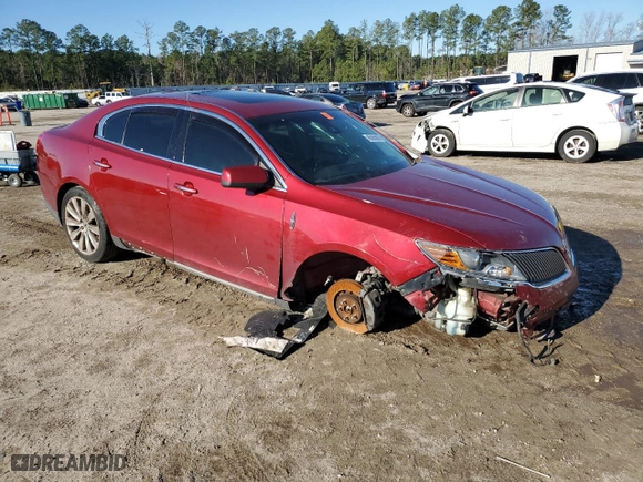 2013 Lincoln MKS EcoBoost with VIN 1LNHL9FT2DG604528, listed as a Copart auction lot 45095605 with 0 mi miles and Salvage Title. Bid and sale history available at carsss.com. Image 4.
